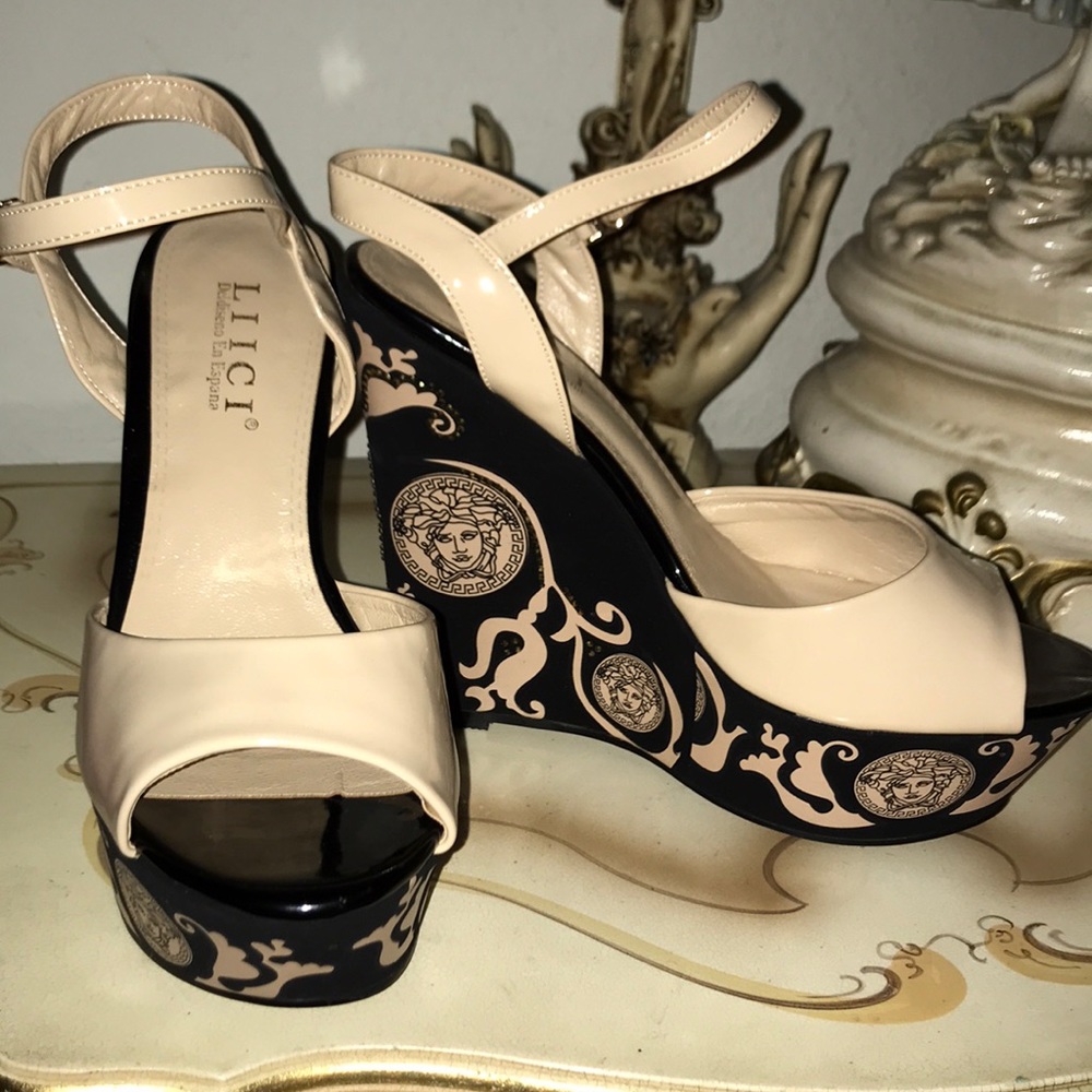 Medusa Studded Wedges